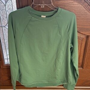 Women’s green brushed long sleeve top size large.